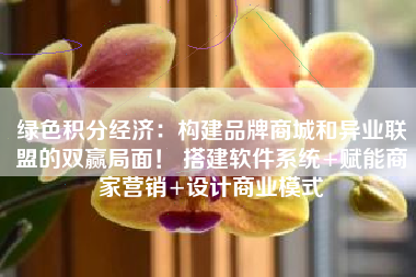 绿色积分经济：构建品牌商城和异业联盟的双赢局面！ 搭建软件系统+赋能商家营销+设计商业模式