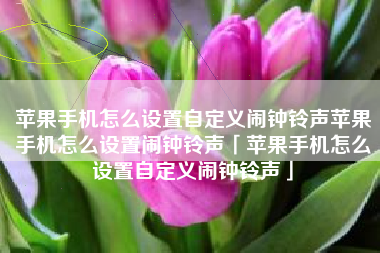 苹果手机怎么设置自定义闹钟铃声苹果手机怎么设置闹钟铃声「苹果手机怎么设置自定义闹钟铃声」
