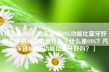 什么是OTG？汽车音响OTG功能比蓝牙好吗？手机otg功能是什么「什么是OTG？汽车音响OTG功能比蓝牙好吗？」