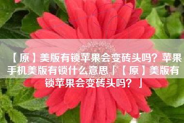 【原】美版有锁苹果会变砖头吗？苹果手机美版有锁什么意思「【原】美版有锁苹果会变砖头吗？」