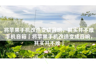 将苹果手机改造变成音响，其实并不难手机音箱「将苹果手机改造变成音响，其实并不难」