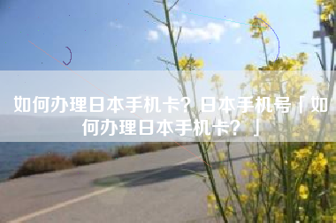 如何办理日本手机卡？日本手机号「如何办理日本手机卡？」