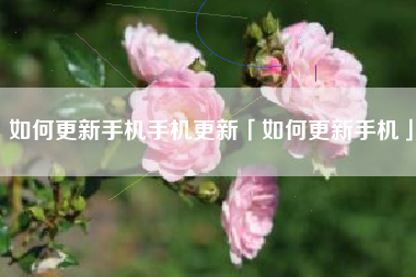 如何更新手机手机更新「如何更新手机」