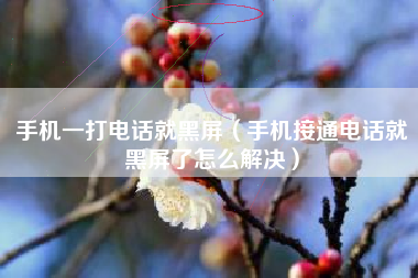 手机一打电话就黑屏（手机接通电话就黑屏了怎么解决）