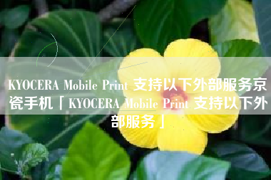 KYOCERA Mobile Print 支持以下外部服务京瓷手机「KYOCERA Mobile Print 支持以下外部服务」