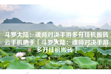 斗罗大陆：魂师对决手游多开挂机搬砖云手机助手「斗罗大陆：魂师对决手游多开挂机搬砖」