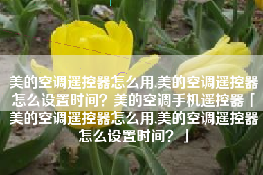 美的空调遥控器怎么用,美的空调遥控器怎么设置时间？美的空调手机遥控器「美的空调遥控器怎么用,美的空调遥控器怎么设置时间？」