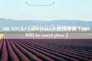 ADB WIFI for rooted phoneadb连接手机「ADB WIFI for rooted phone」