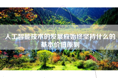 人工智能技术的发展应始终坚持什么的基本价值原则