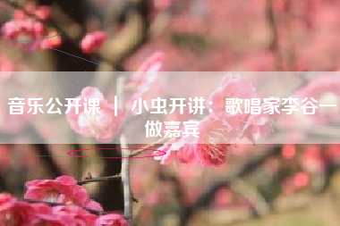 音乐公开课 ｜ 小虫开讲：歌唱家李谷一做嘉宾