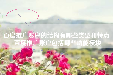 百度推广账户的结构有哪些类型和特点-百度推广账户包括哪些功能模块