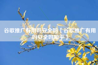 谷歌推广有用吗安全吗【谷歌推广有用吗安全吗知乎】