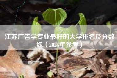 江苏广告学专业最好的大学排名及分数线（2025年参考）