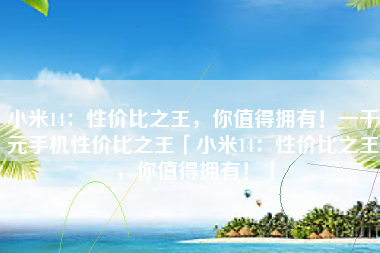 小米14：性价比之王，你值得拥有！一千元手机性价比之王「小米14：性价比之王，你值得拥有！」