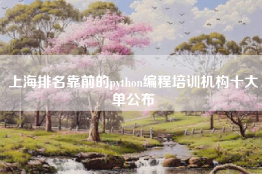 上海排名靠前的python编程培训机构十大单公布 上海排名靠前的python编程培训机构十大单公布