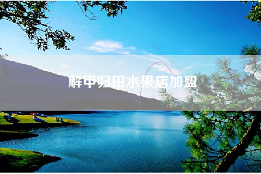 解甲归田水果店加盟