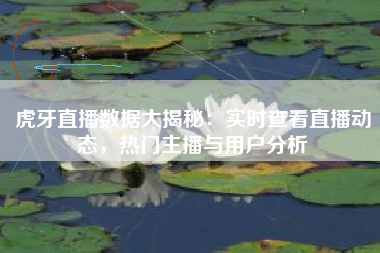 虎牙直播数据大揭秘:实时查看直播动态,热门主播与用户分析 虎牙直播数据大揭秘:实时查看直播动态,热门主播与用户分析