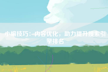 小编技巧:内容优化,助力提升搜索引擎排名 小编技巧:内容优化,助力提升搜索引擎排名