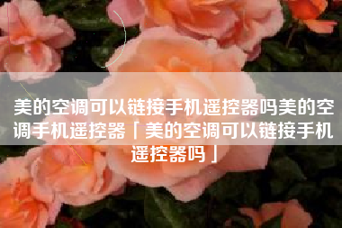 美的空调可以链接手机遥控器吗美的空调手机遥控器「美的空调可以链接手机遥控器吗」 美的空调可以链接手机遥控器吗美的空调手机遥控器「美的空调可以链接手机遥控器吗」