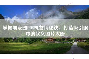 掌握朋友圈POS机营销秘诀，打造吸引眼球的软文图片攻略
